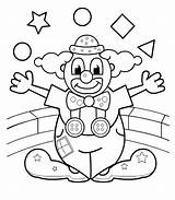 Disegni Carnevale Clown Bambini Stelle Filanti sketch template