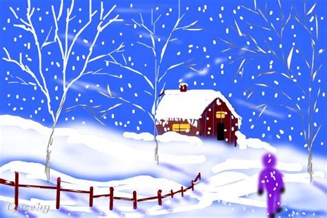 winter wonderland  landscape speedpaint drawing  sketchpad