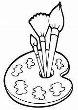 Paintbrush Coloring Pages sketch template
