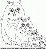 Cat Family Coloring Fat Pages Cats Color Printable Lineart Albert Searches Recent Print sketch template