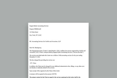 engagement letter sample  template ms word