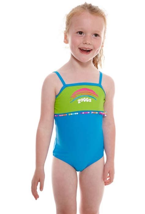 zoggs girls rainbow classic back swimsuit swimming costume 5 6 or 6