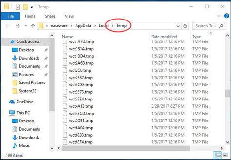 delete temp files    windows storage