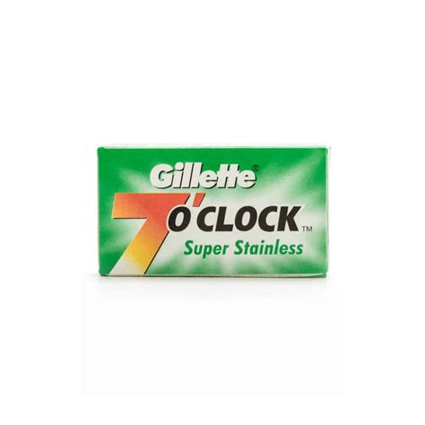 5 De Blades Gillette 7 Oclock Super Stainless ⋆ Blaken