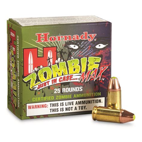 hornady zombie max mm luger jhp  grain  rounds  mm ammo  sportsmans guide