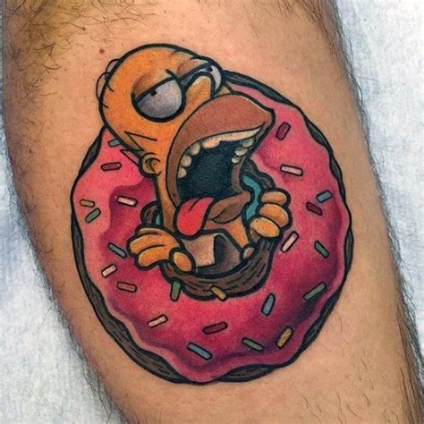 50 Homer Simpson Tattoo Designs For Men The Simpsons Ink