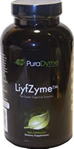 amazoncom puradyme liyfzyme plant based digestive enzyme supplement
