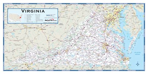 virginia county highway wall map  mapscom mapsales