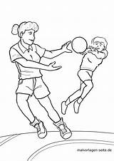 Handball Malvorlagen Malvorlage Ausmalbilder Mewarnai Olahraga Spielerinnen Terupdate Tk Paud Spielen sketch template