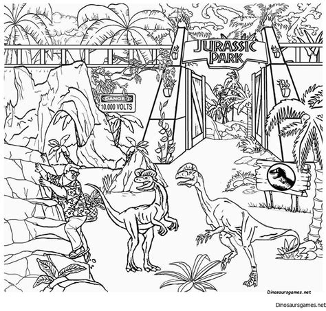 jurassic world coloring page dinosaur coloring pages
