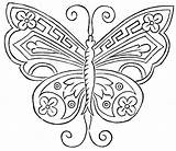 Embroidery Butterfly Pattern Vintage Hand Crafts Coloring Fan Designs Print Freebie Beautiful Vintagecraftsandmore Antique sketch template
