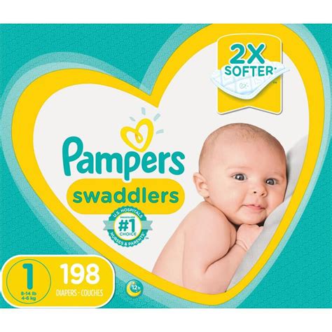 Pampers Swaddlers Diapers Size 1 198 Count