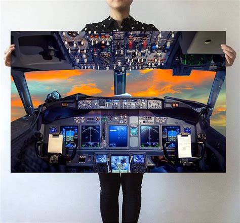 amazing boeing 737 cockpit printed posters boeing 737 cockpit