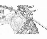 Soulcalibur Mitsurugi sketch template