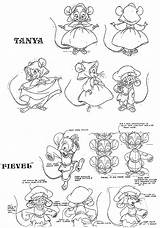 American Tail Model Coloring Fievel Tanya Sheets Pages Tale Some Cre Tive Ney Di Sketching Keep Search sketch template
