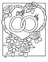 Coloring Pages Getdrawings Engagement Ring Wedding sketch template
