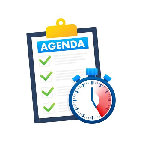 premium vector agenda business   day business   meeting