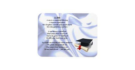 graduation son poem magnet zazzle