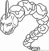 Onix Golurk Coloringpages101 Pokémon sketch template