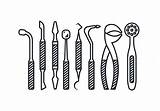Dentist Tool Icon Vectors Tools Vector Clipart Icons Dentists Edit sketch template