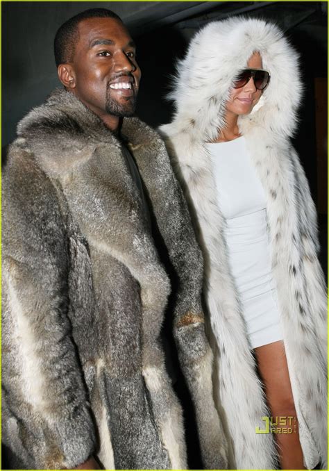 Kanye West And Amber Rose Fur Coat Couple Photo 2410613