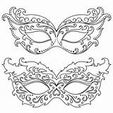 Faschingsmasken Fasching Masken Festival Mardi Gras Coloring Karneval Maske Ausdrucken Venetian Masquerade Isolated Maschere Carnevale Fondo Elementos Hermosas Estampado Veneciano sketch template