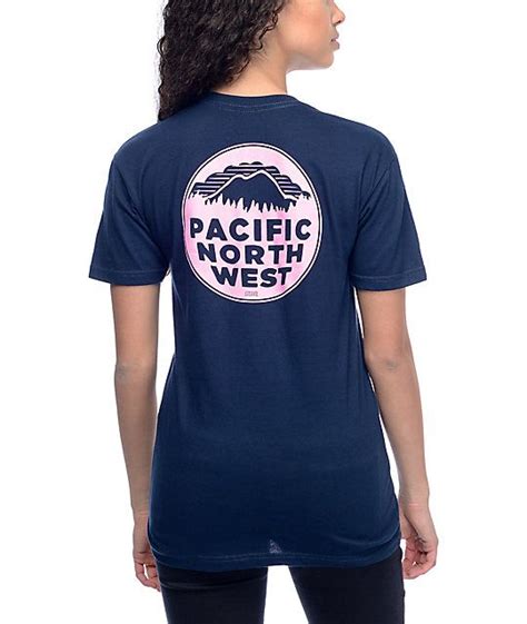 casual industrees pnw navy and pink t shirt shirts navy pink navy