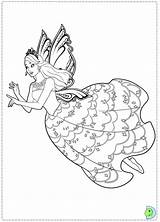Coloring Barbie Fairy Princess Mariposa Print Dinokids Close sketch template