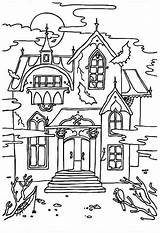 Haunted Coloring House Pages Printable Mansion Halloween Kids Scary Sheets Cartoon Castle Disney Houses Print Spooky Clipart Colouring Sheet Drawing sketch template