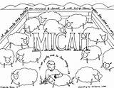 Micah Coloring Bible Pages Children Kids Ministry Creation Prophets Print Sheets Color Testament Old Sunday School Sheep Crafts Book Activities sketch template