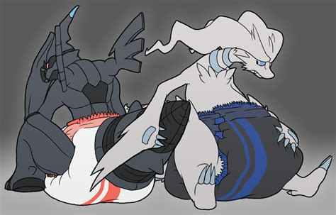 [commissioned] zekrom s and reshiram s diaper time — weasyl