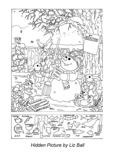 winter hidden pictures printables printable templates
