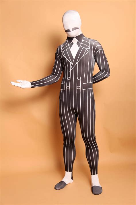 black white business zentai  skin pilot tuxedo suit fancy dress costume  zentai