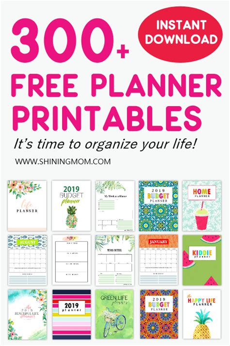 planner printables  organize   life
