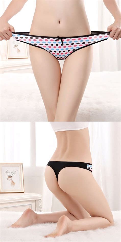 2019 yun meng ni underwear new style thongs cute dot printing new