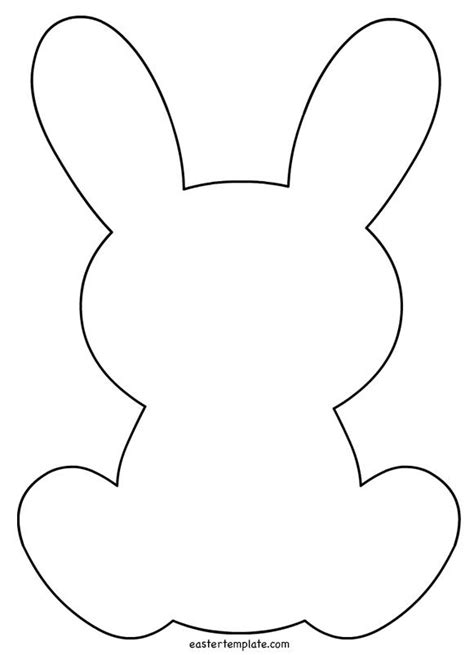rabbit outline template printable easter template easter templates