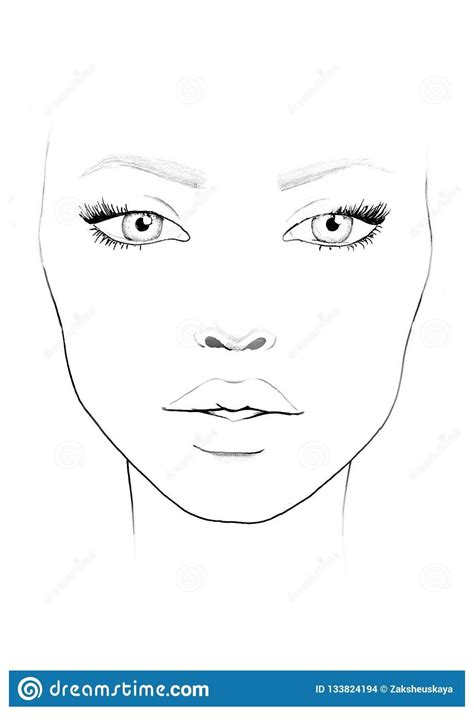 blank face template  makeup artist