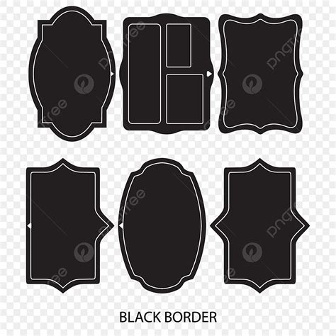 black frame silhouette png transparent black frame eps balck frame png image