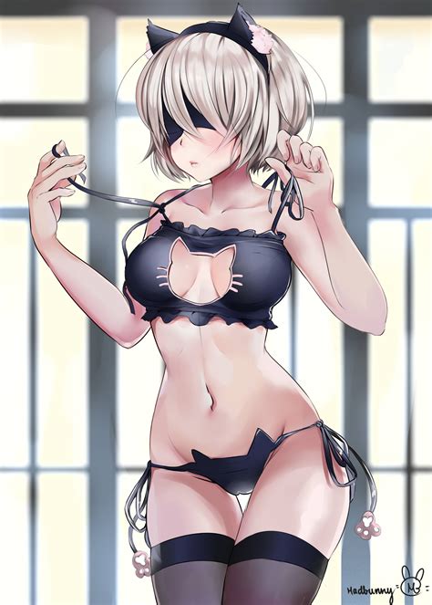 Wallpaper Lingerie Nier Automata 2b Nier Automata