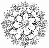 Mandala Blumen Mandalas Ausmalbilder Ausdrucken Blumenmandala sketch template