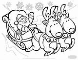 Trineos Reindeer Papai Sleigh Sheets Rudolph Claus Navideños sketch template