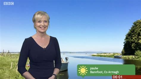 Bbc Weather Busty Carol Kirkwood Stuns In Low Cut Navy Dress Tv