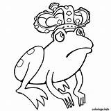 Coloriage Princesse Grenouille Rana Dibujo Frosch Frogs Grenouilles Juegos Coloriage204 Imprimé Fois sketch template