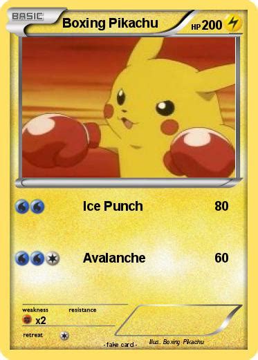 pokémon boxing pikachu 6 6 ice punch my pokemon card