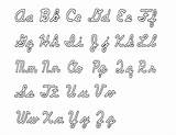 Alphabet Cursive Lowercase Fancy Letters Bubble Uppercase Writing Activityshelter sketch template