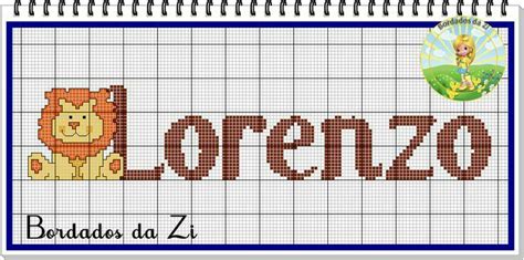lorenzo nomes em ponto cruz grafico ponto cruz bebe kits de ponto cruz
