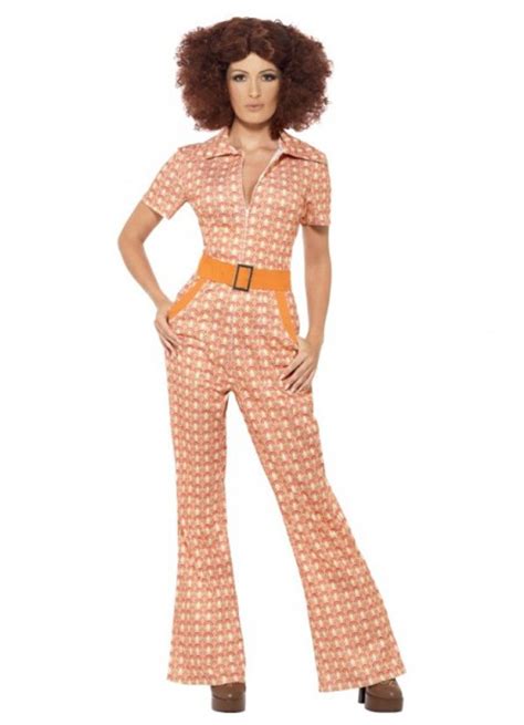 1970s Authentic Chick Jumpsuit Womens Costume 1970s Womens Costumes