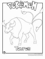 Tauros Coloring sketch template