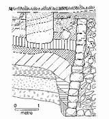 Stratigraphy Archaeology Drawing Showing Buglass Imposition Archeology sketch template