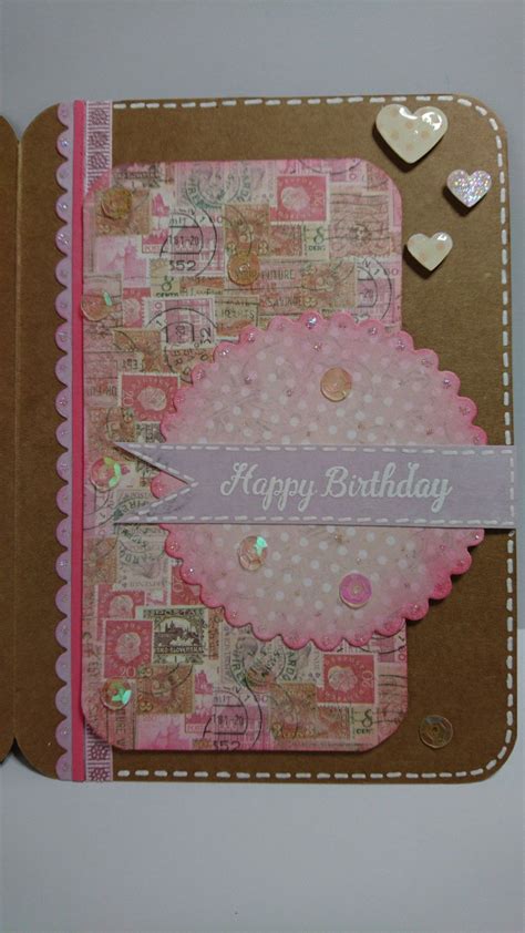 paper piecing handmade birthday card  craft card stock card craft